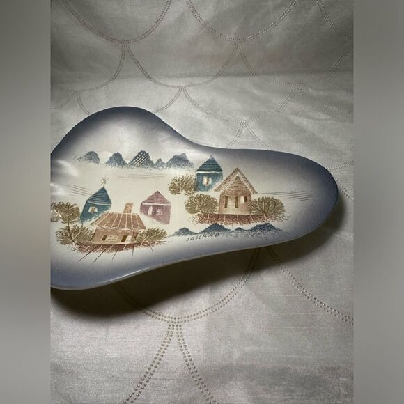 SASCHA B BRASTOFF MID-CENTURY‎ MCM ASHTRAY, DISH - ROOFTOPS - SIGNED - Picture 8 of 14